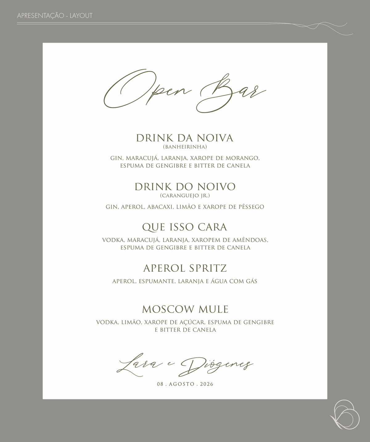 Menu Open Bar